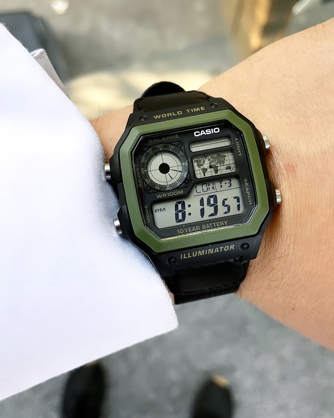 Casio AE-1200WHB-1B Youth Series Digital Watch with Nylon Strap